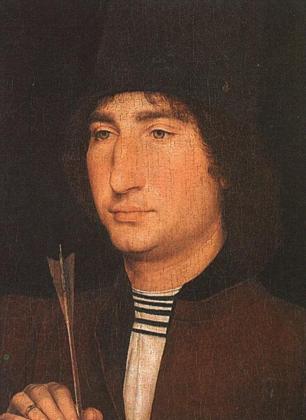 Hans Memling Portrait of a Man with an Arrow France oil painting art
